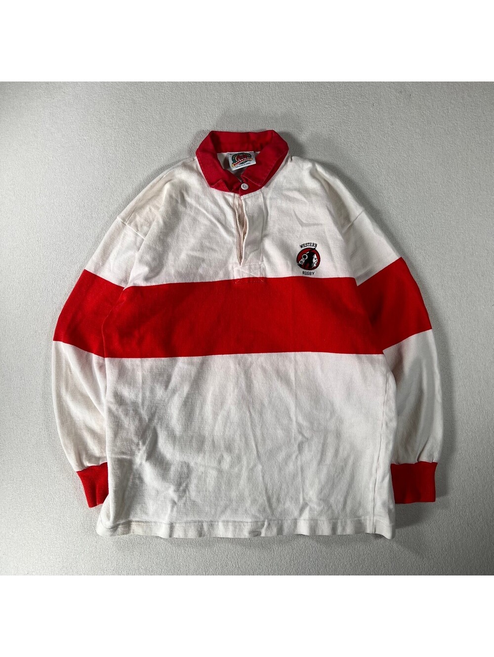 Barbarian Rugby Wear Western Rugby Long Sleeve Polo Shirt XL